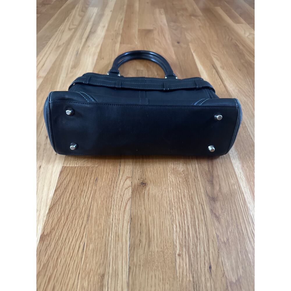 Vintage Y2K Coach Hamptons Black Leather Carryall Han… - Gem